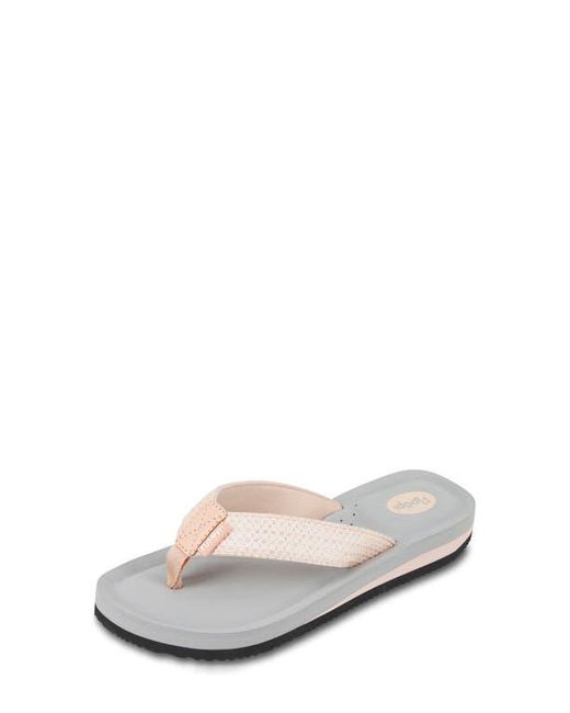 FLOOPI White Sofia Sparkly Flip Flop