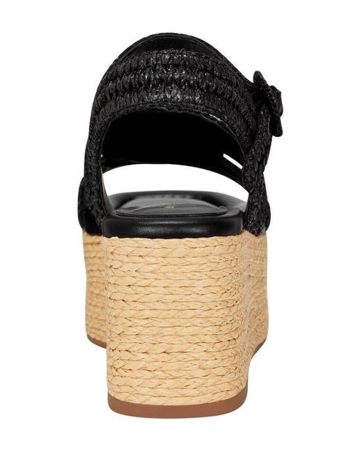 Marc Fisher Black Payley Ankle Strap Platform Sandal