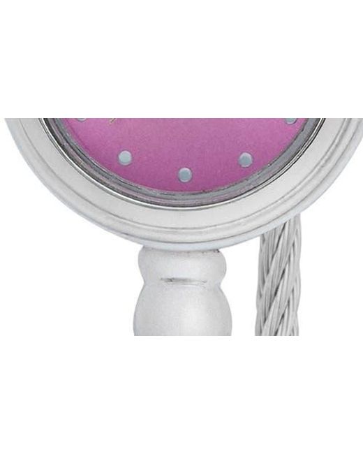 BCBGMAXAZRIA Purple Sienna Cable Bangle Watch for men