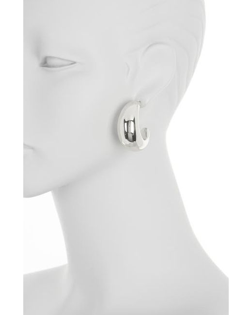 Sterling Forever Metallic Eclipse Hoop Earrings