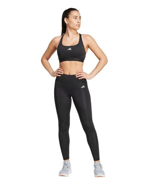 Adidas Black Optimé Essentials Stash Pocket Leggings