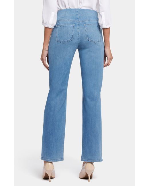 NYDJ Blue Bailey Pull-on Relaxed Straight Leg Jeans