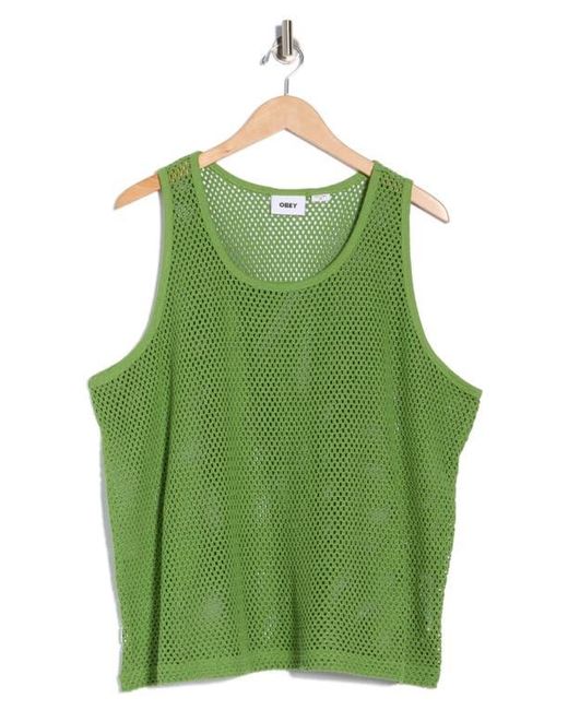 Obey Green Morro Mesh Tank Top for men