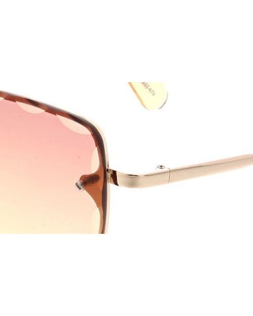 BCBGMAXAZRIA Pink 52Mm Beveled Square Sunglasses