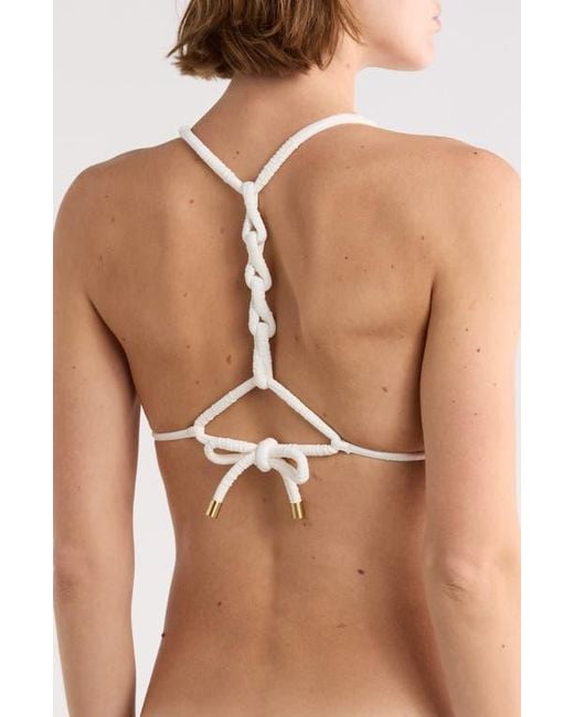 ViX White Leanne Solid Triangle Bikini Top