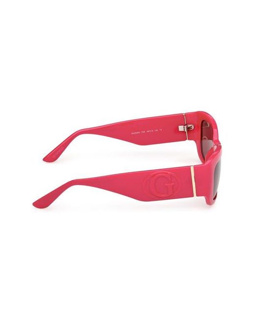 Guess Red Rectangular Sunglasses for men