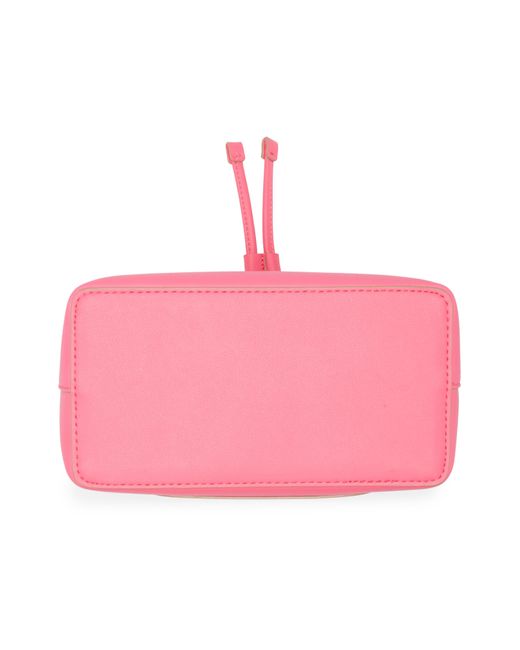 Nanette Lepore Pink Faux Leather Bucket Bag