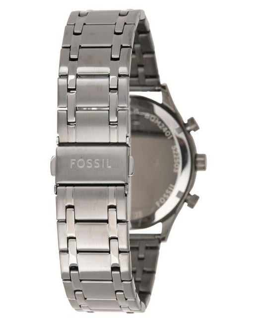 Fossil Gray Fenmore Multifunction Bracelet Watch, 44Mm for men