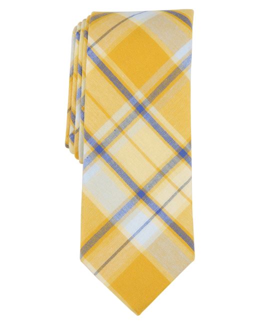 Original Penguin Yellow Acord Plaid Tie for men