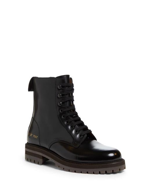 Common Projects Black Zip Combat Boot