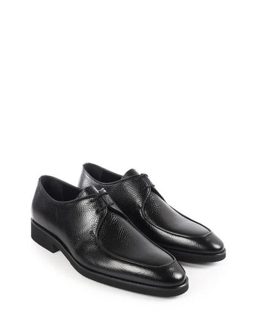 VELLAPAIS Black Moore Apron Toe Derby for men