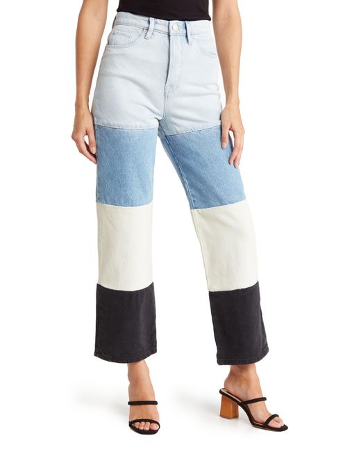 Blank NYC Blue Baxter Ribcage Colorblock Jeans In Block Him At Nordstrom Rack