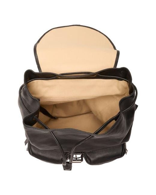 Longchamp Black Lc3D Medium Leather Backpack