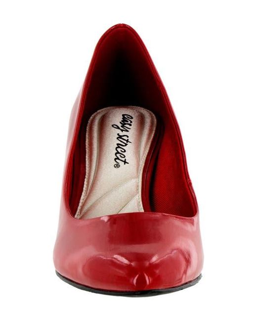 Easy Street Red Pointe Patent Leather Pumps