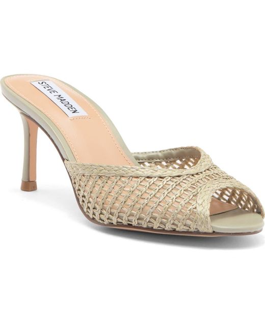 Steve Madden White Rowe Woven Mule