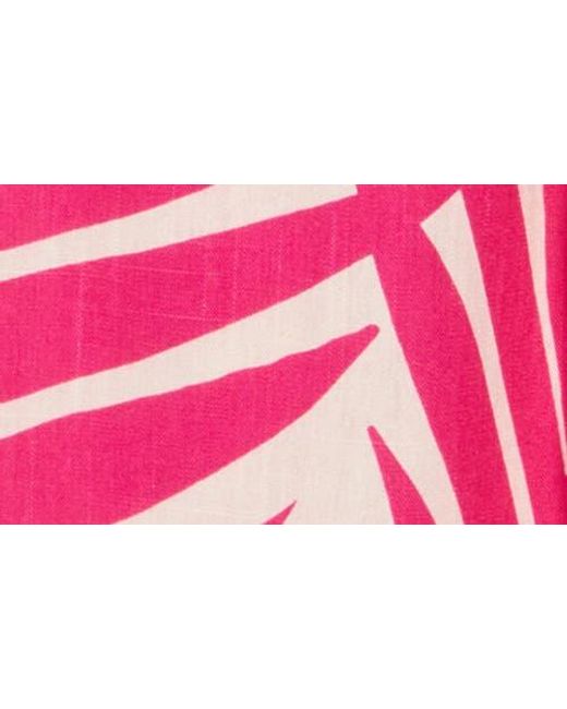 Gemma  Jane Pink Palm Print Pull-On Pants