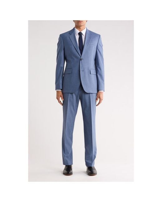 Boss Blue Karl Solid Suit for men