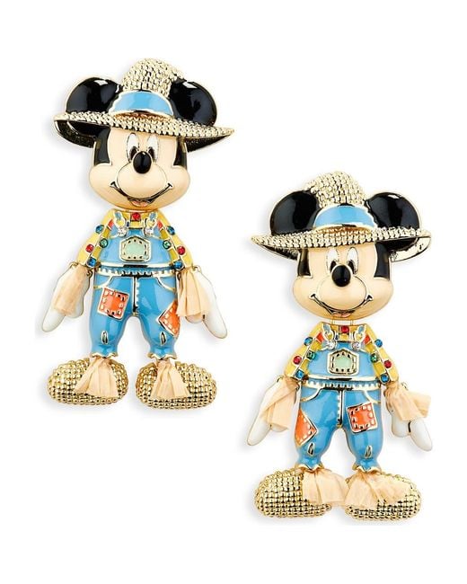 BaubleBar Blue X Disney Mickey Mouse Scarecrow Stud Earrings