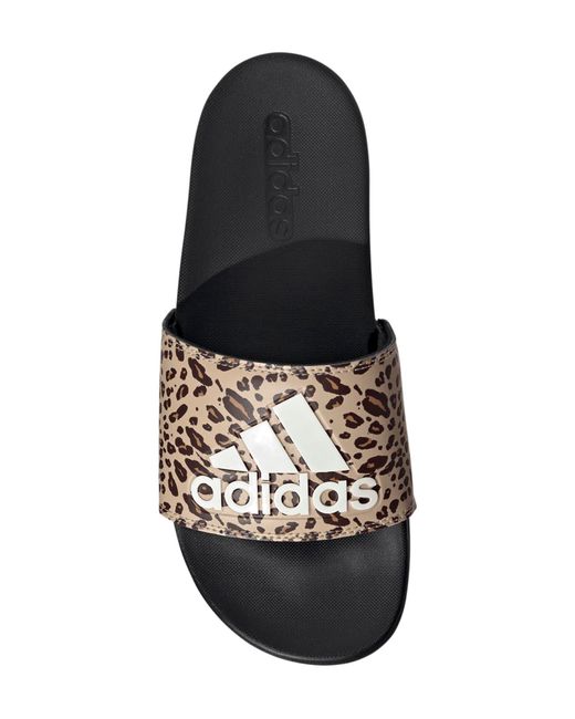 Adidas White Adilette Comfort Slide Sandal
