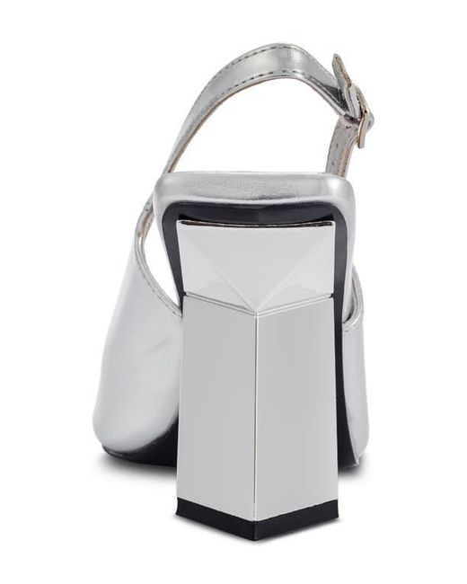 Ninety Union Metallic Jane Cap Toe Slingback Pump