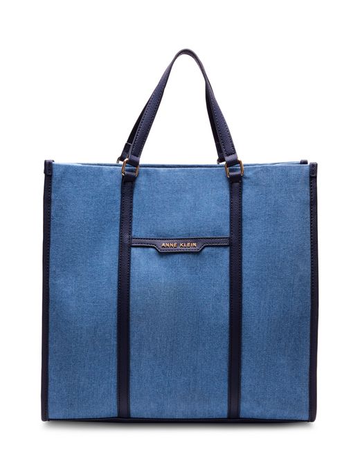 Anne Klein Blue North/south Tote Bag