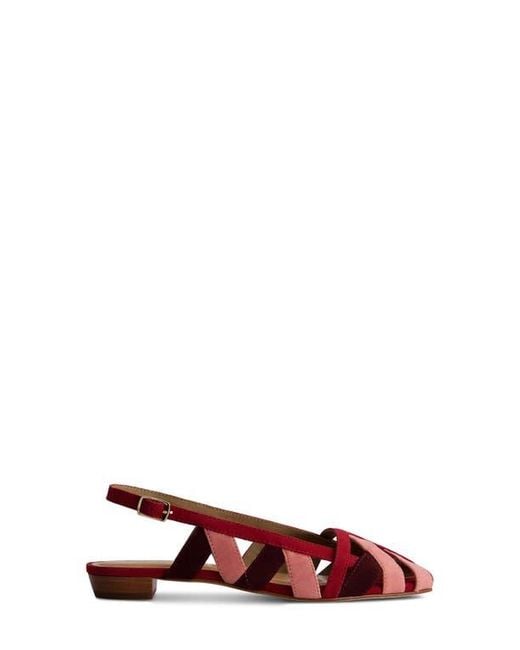 Bernardo Red Glinda Slingback Flat