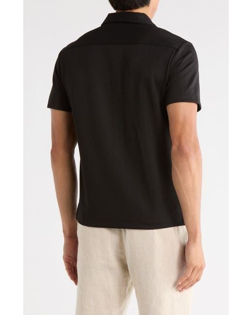 Cactus Man Black Textured Camp Shirt for men