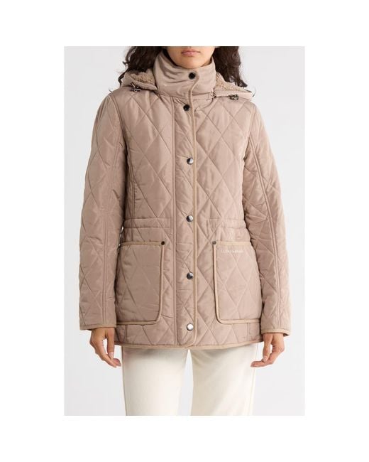 Lucky Brand Women's Brown Missy Diamond Quilt Puffer Jacket