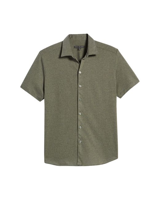 Robert Barakett Gray Fairhope Knit Button-up Shirt for men