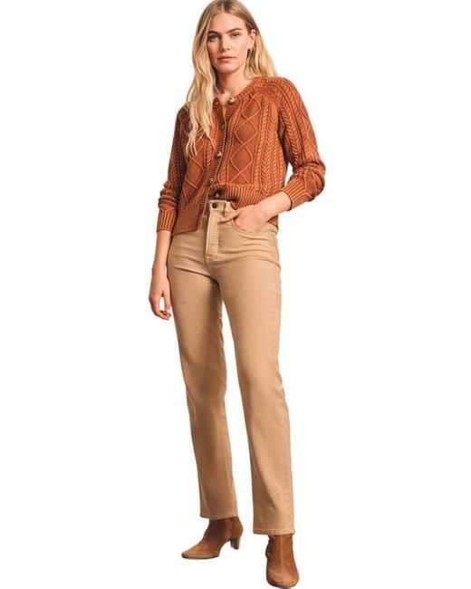 Faherty Brand Orange Stretch Terry Pants