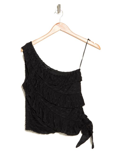 19 Cooper Black One-shoulder Knit Top