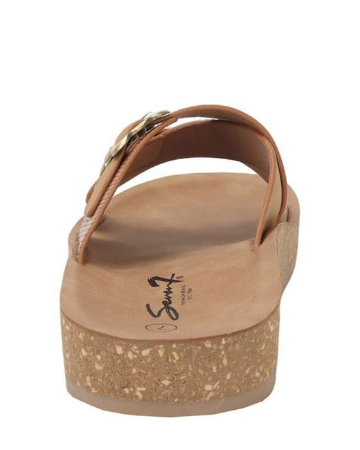Seven7 Brown Double Strap Sandal