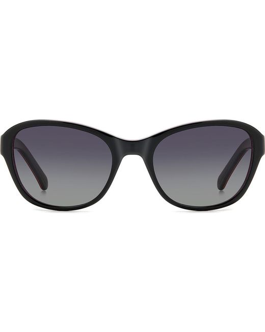 Kate Spade Black 56Mm Gradient Rectangular Sunglasses