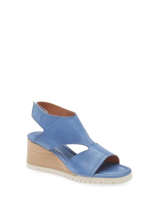 Miz Mooz Blue Meredyth Wedge Sandal