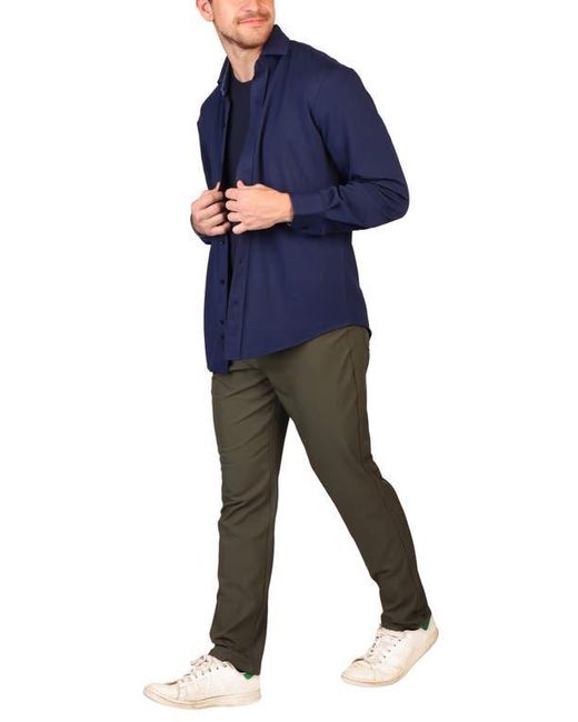 Tailorbyrd Green Five-Pocket Performance Pants for men
