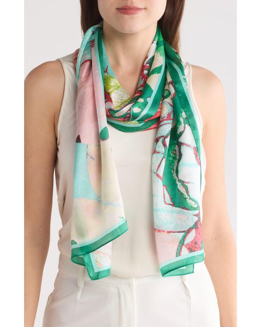 Vince Camuto Green Butterfly Wing Oblong Scarf