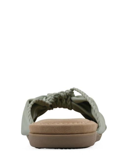 White Mountain Green Fasha Slide Sandal