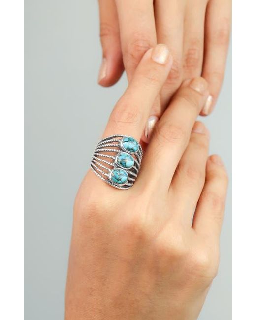YS GEMS Blue Stabilized Multiband Ring