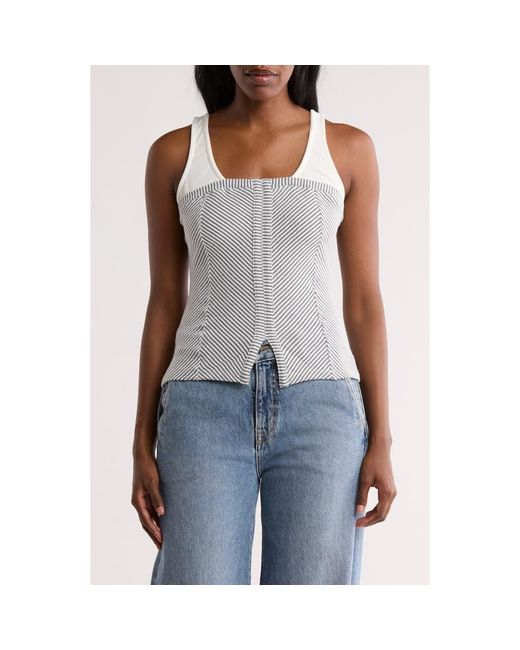 Vigoss White Corset Tank Top