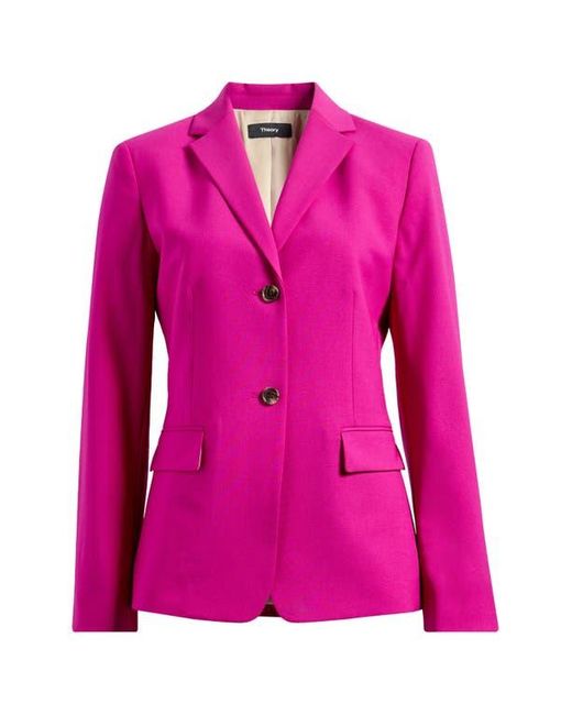 Theory Pink Trace Tailored Blazer