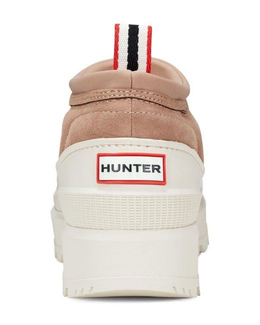 Hunter Natural Askern Waterproof Suede Platform Bootie
