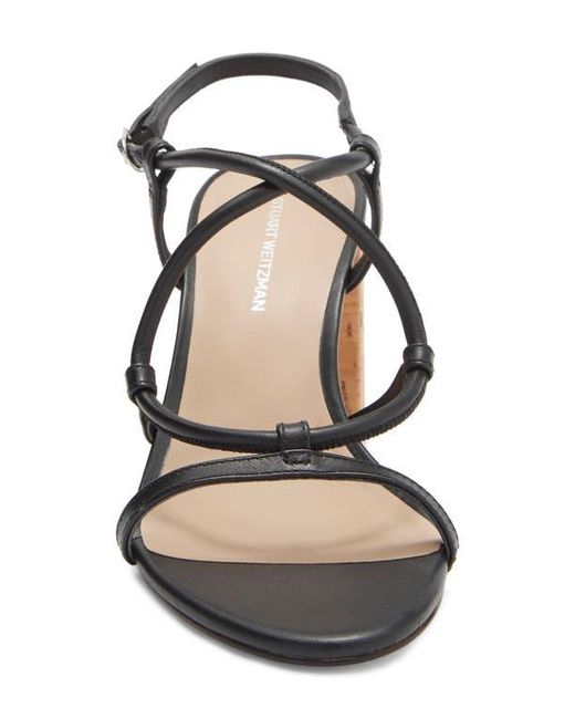 Stuart Weitzman Black Nilla 75 Block Sandal