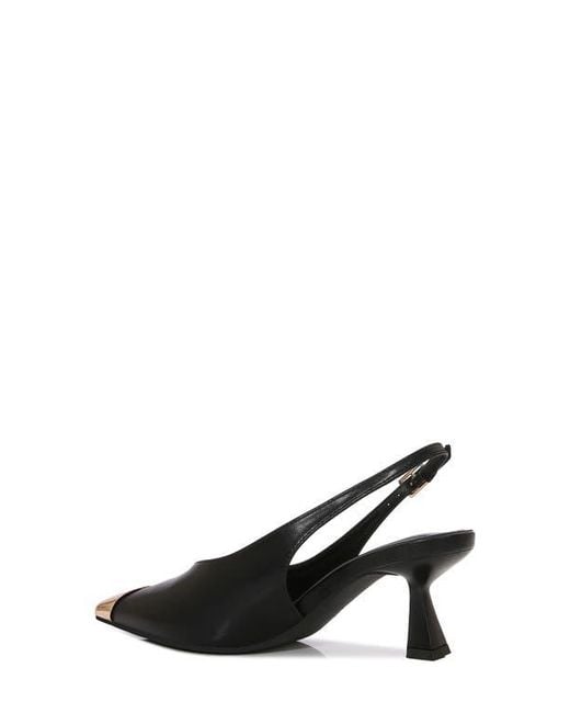 BERNESS Black Vianna Cap Toe Slingback Pump