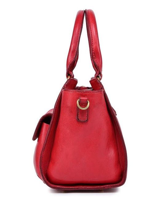 Old Trend Red Leather Mini Satchel Crossbody Bag