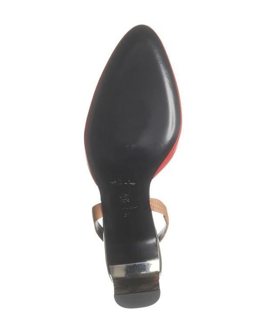 Longchamp Red Slingback Pump