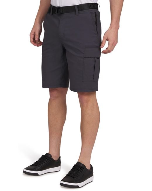 DKNY Gray Jumel Tech Cargo Shorts for men