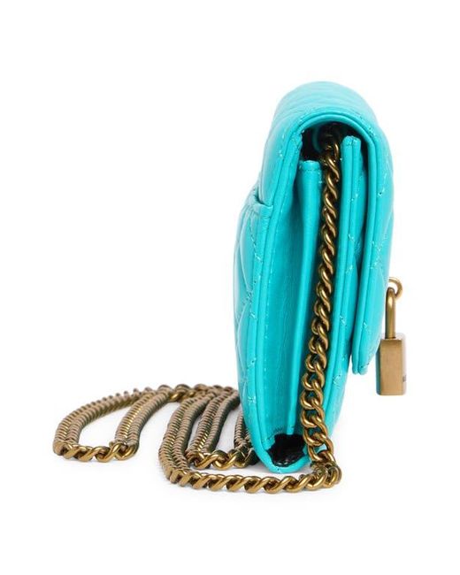 Kurt Geiger Blue Brixton Wallet On A Chain