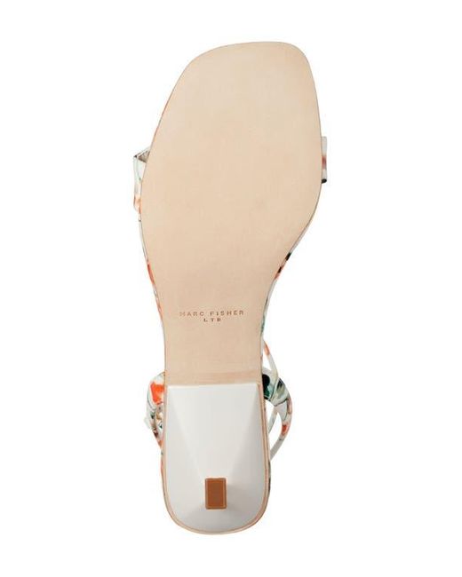 Marc Fisher Metallic Alona Ankle Strap Kitten Heel Sandal