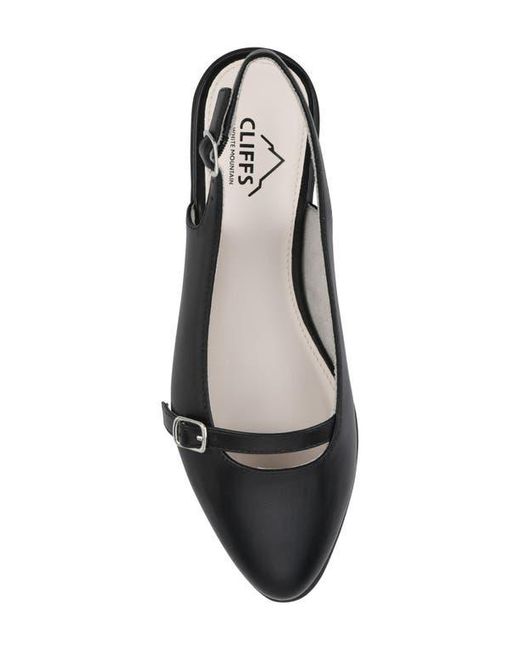 White Mountain White Milona Slingback Flat