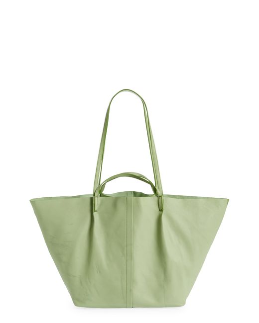 AllSaints Green Hannah Leather Tote